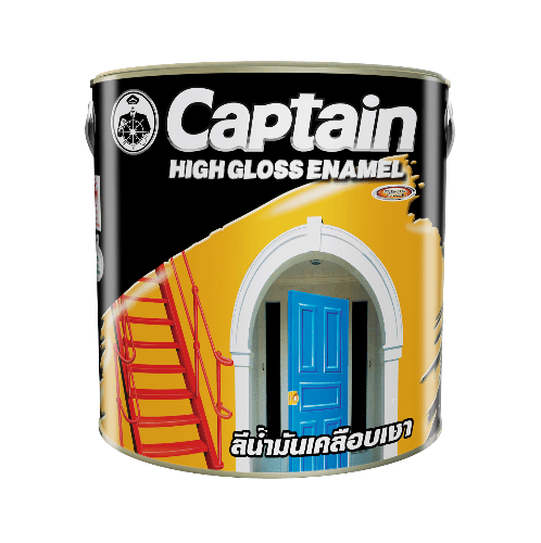 Captain สีน้ำมันกัปตัน เคลือบ ด้าน #6000 1 กล. สีขาว