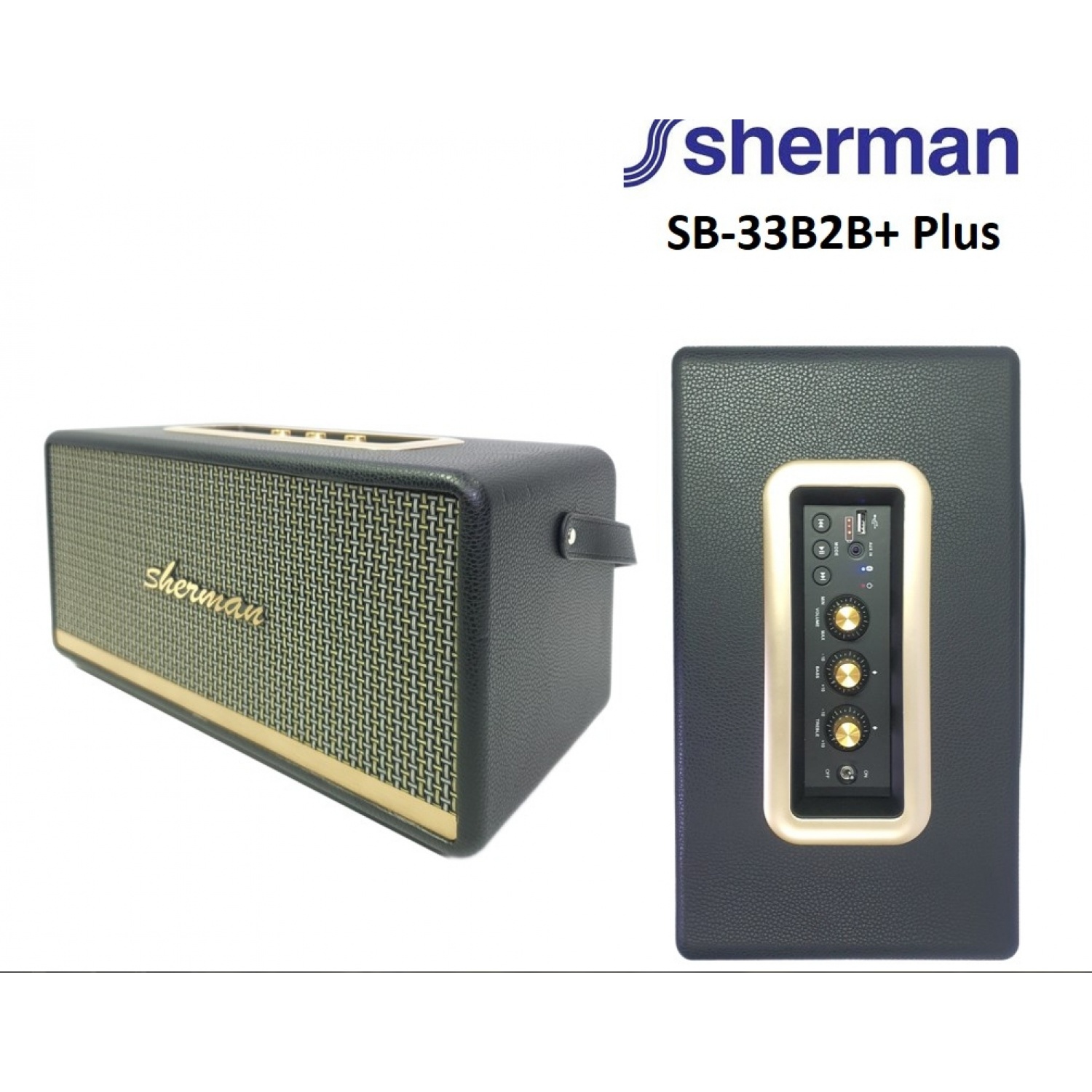 Sherman ชุดลำโพงบลูทูธ 60 วัตต์ รุ่น SB-33B2B PLUS สีดำ