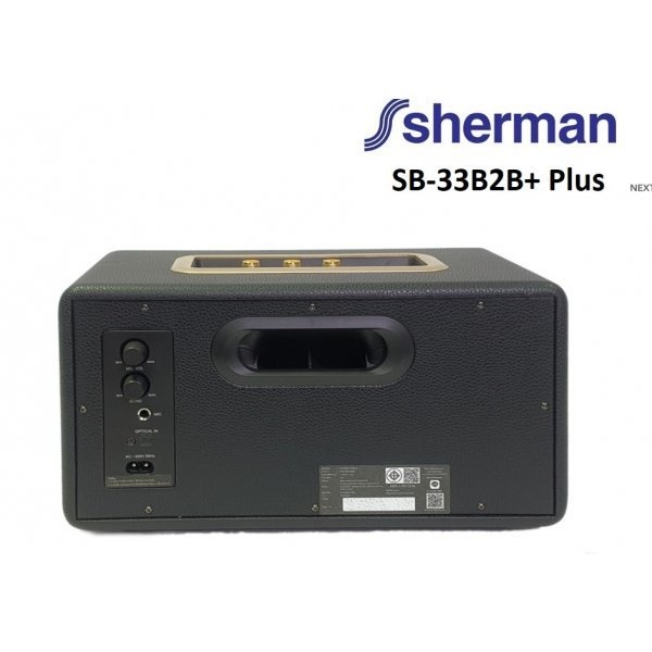 Sherman ชุดลำโพงบลูทูธ 60 วัตต์ รุ่น SB-33B2B PLUS สีดำ