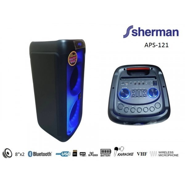 Sherman ลำโพงอเนกประสงค์ รุ่น APS-121 สีดำ