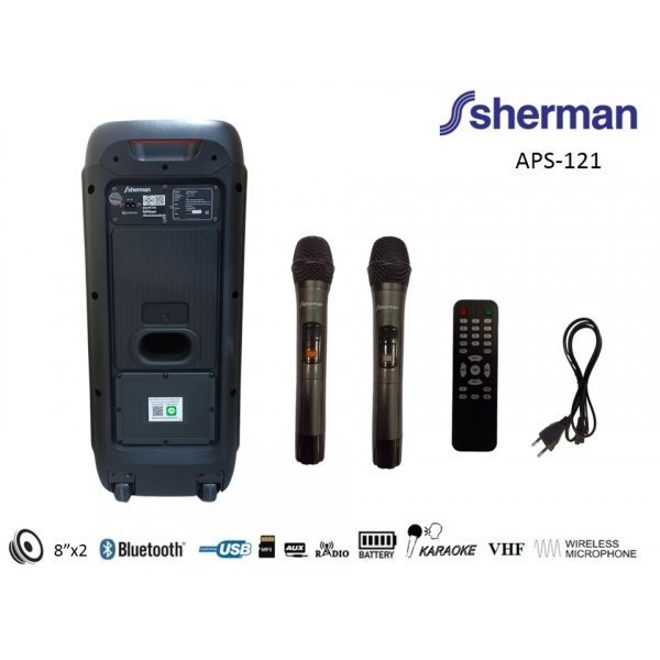 Sherman ลำโพงอเนกประสงค์ รุ่น APS-121 สีดำ