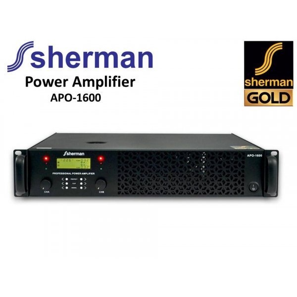 Sherman เพาเวอร์แอมป์ รุ่น APO-1600 สีดำ