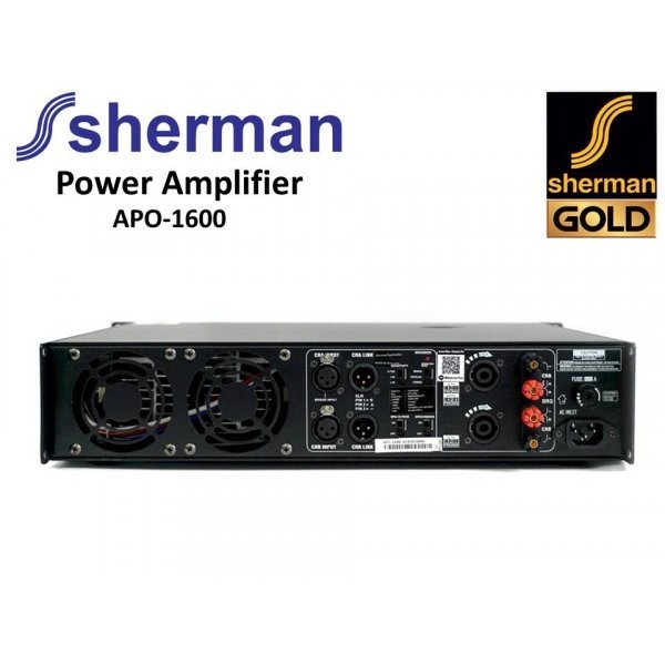 Sherman เพาเวอร์แอมป์ รุ่น APO-1600 สีดำ