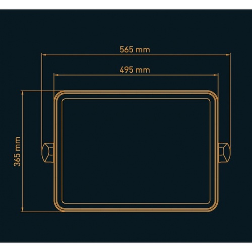 PIXO กระจกเงาพลาสติก ทรงเหลี่ยม รุ่น M 01 ขนาด 37x57 ซม. สีขาว