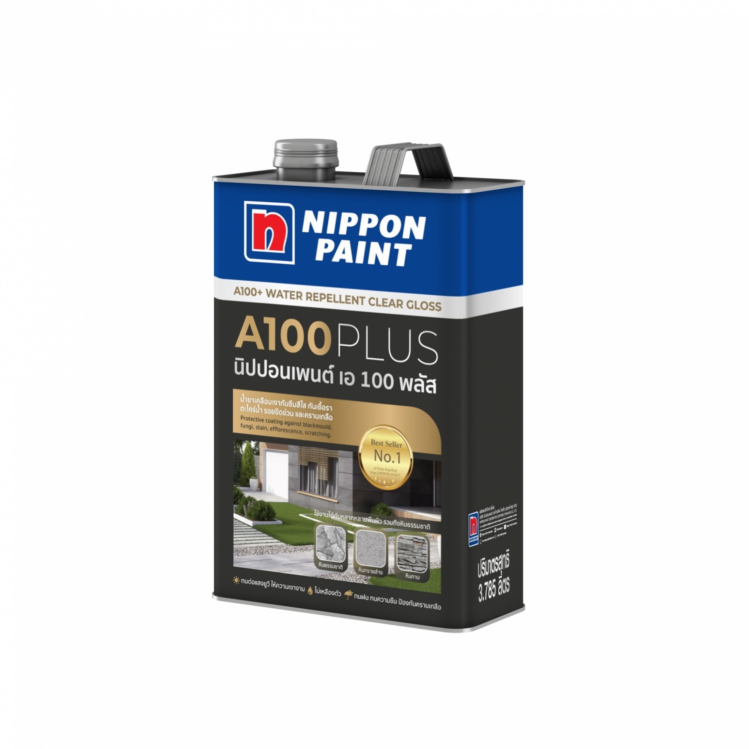 NIPPON PAINT น้ำยาเคลือบเงากันซึม A100 PLUS ขนาด 1 แกลลอน สีใส