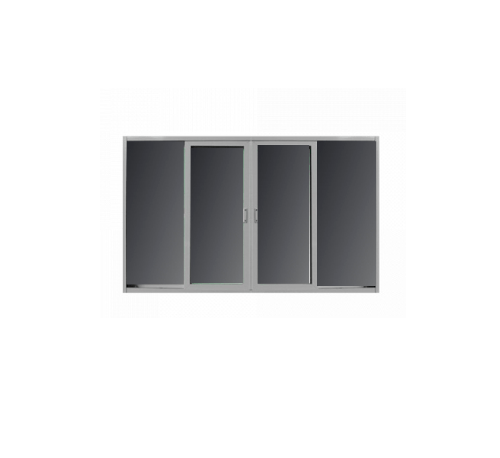 RAKANGTHONG หน้าต่างไวนิล บานเลื่อน FSSF (กระจกดำ) 240x110ซม. สีขาว พร้อมมุ้ง