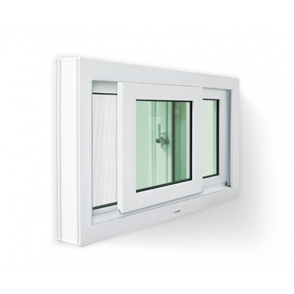 RAKANGTHONG หน้าต่างบานเลื่อน UPVC 80x50 cm.สีขาว