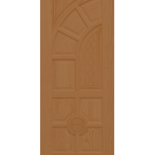 D2D ประตูไม้สนนิวซีแลนด์ บานทึบลูกฟักแกะลาย ขนาด 90x220cm. สีเบรินแอช  D2D-305สีเบรินแอช 