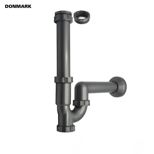 Donmark ชุดท่อน้ำทิ้ง P-TAP อเนกประสงค์สีเทา ความยาว 12 นิ้ว