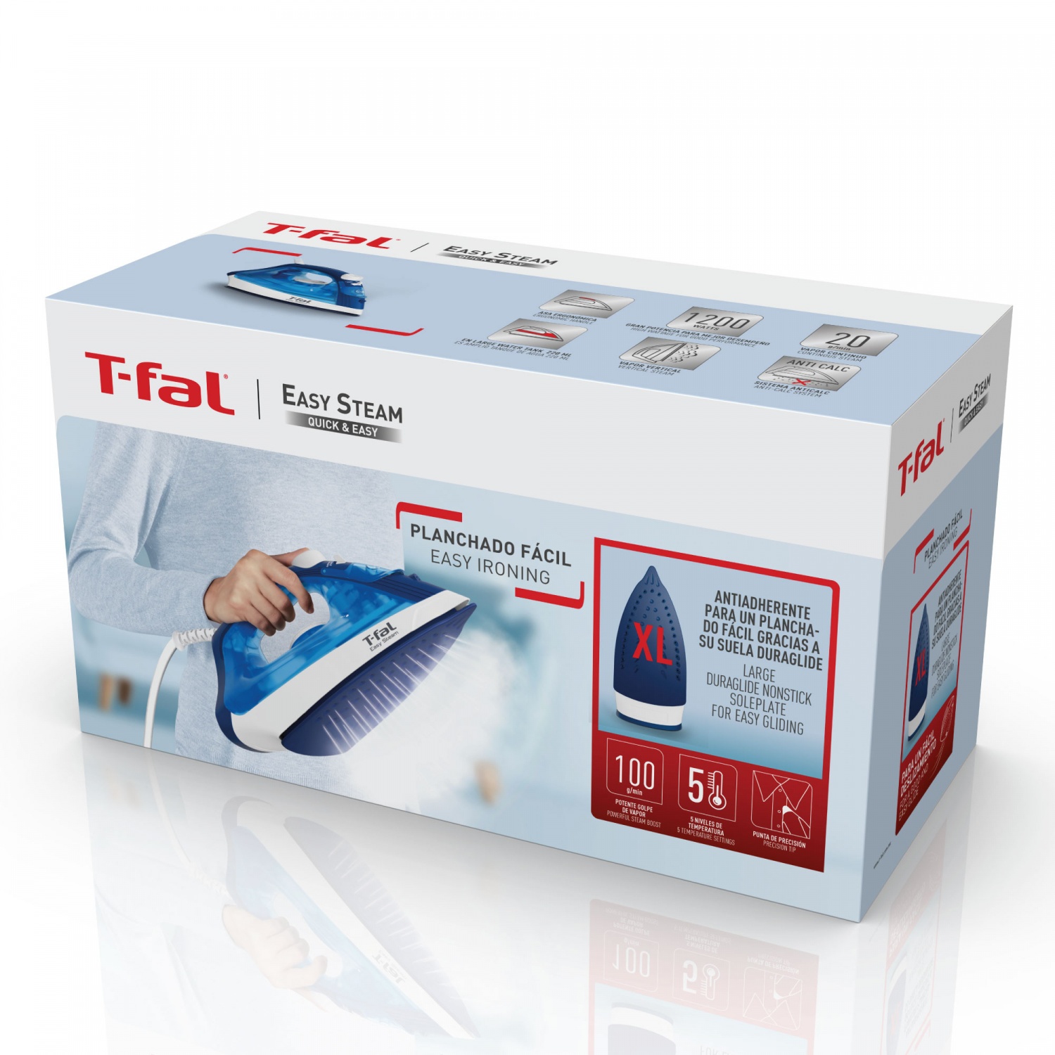 TEFAL เตารีดไอน้ำ FV1941 สีน้ำเงิน