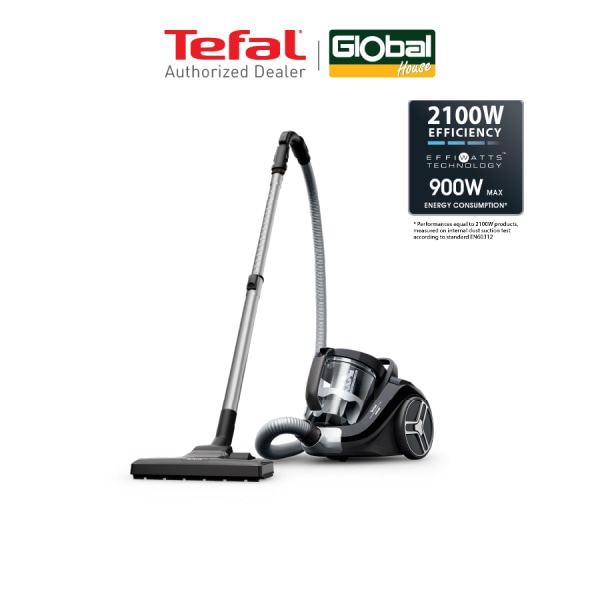 Tefal เครื่องดูดฝุ่นแบบกล่องไร้ถุงเก็บฝุ่น Compact Power XXL แรงดูด 2100 วัตต์ รุ่น TW4B75EA