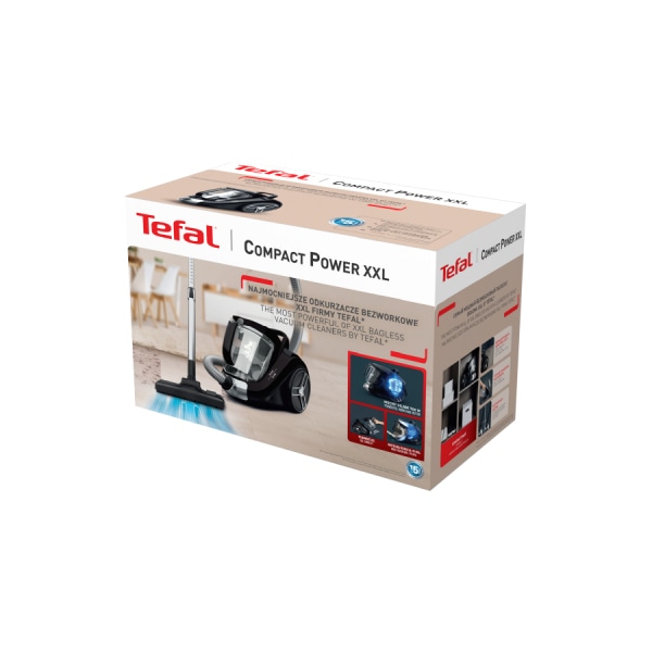 Tefal เครื่องดูดฝุ่นแบบกล่องไร้ถุงเก็บฝุ่น Compact Power XXL แรงดูด 2100 วัตต์ รุ่น TW4B75EA