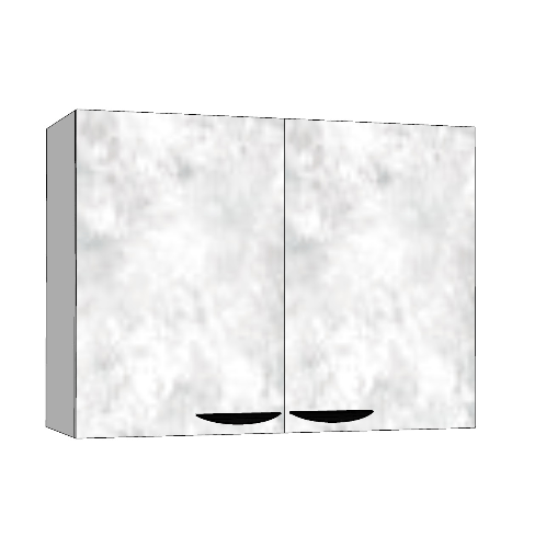 MJ ตู้แขวนคู่  30x80x60 ซม. GC-W608 -WM สีหินอ่อนขาว