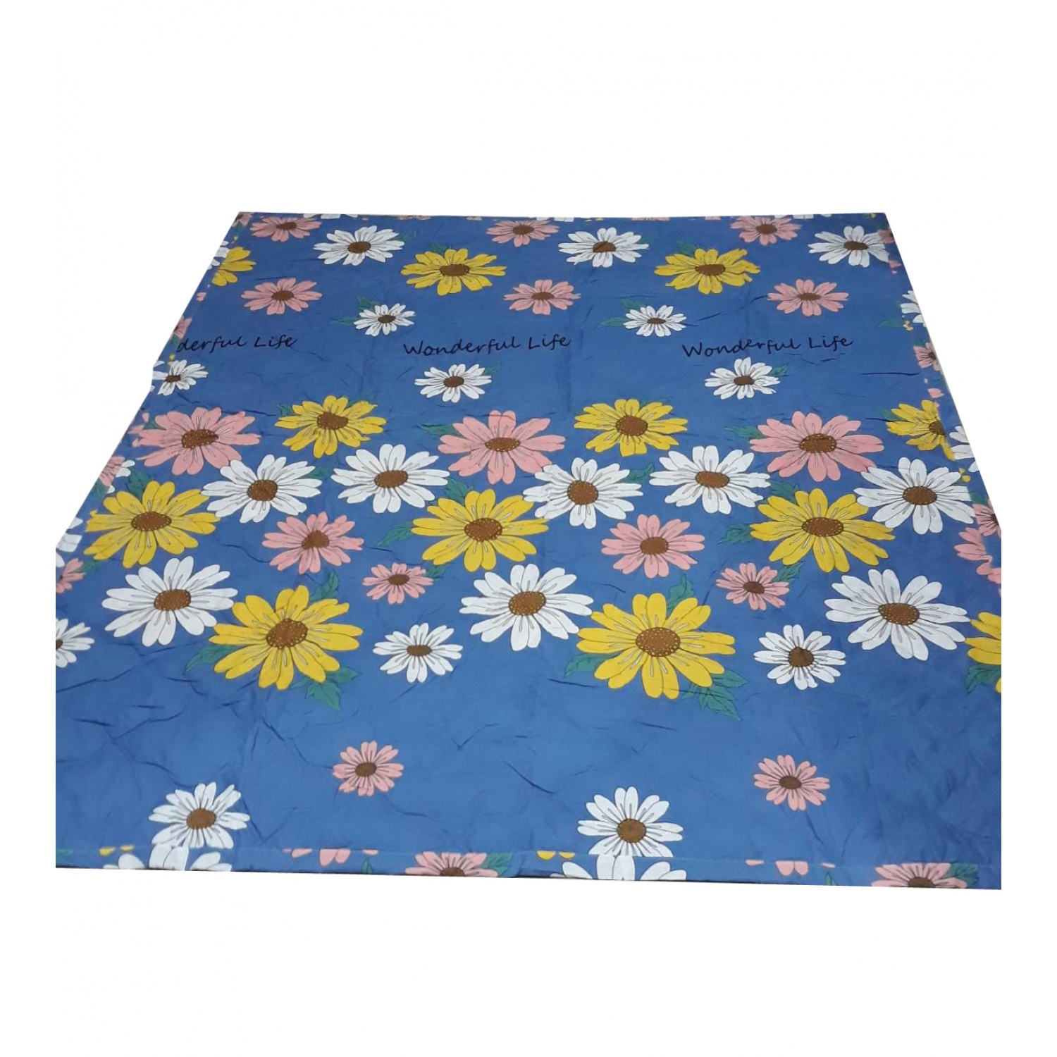 ผ้าห่มลาย Floral  ขนาดสินค้า 60×80 นิ้ว น้ำหนักเส้นใย 1,000 กรัม ฟ้า