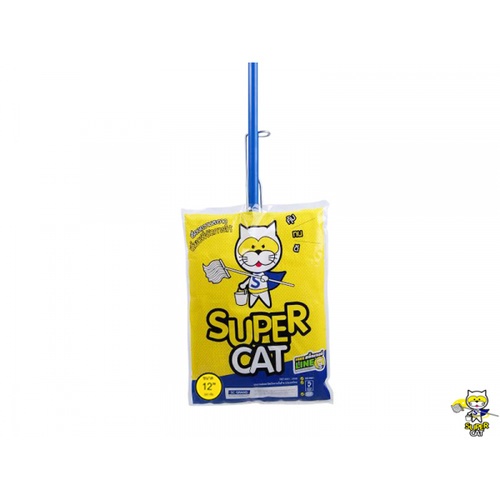 SUPERCAT ม็อบหนีบ ขนาด 12 นิ้ว 320 กรัม ด้ามเหล็กเคลือบกันสนิม  สีขาว