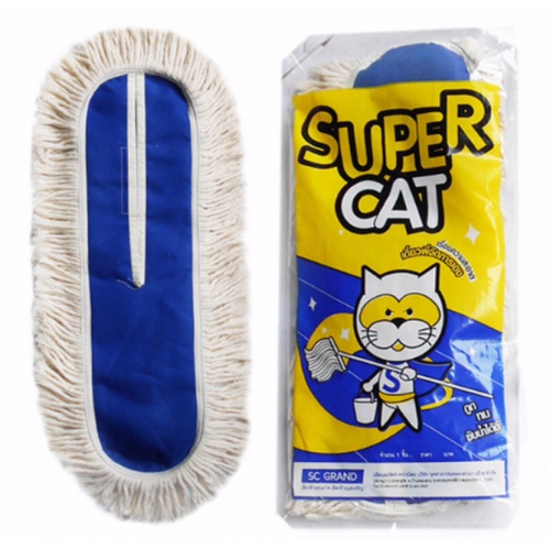 SUPERCAT อะไหล่ผ้าม็อบดันฝุ่น 18 นิ้ว ขนาด 16.5x46x2 ซม. สีขาว