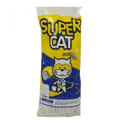 SUPERCAT อะไหล่ผ้าม็อบจุก 14 นิ้ว 350 กรัม ขนาด 17.5x48.5x7ซม. สีขาว