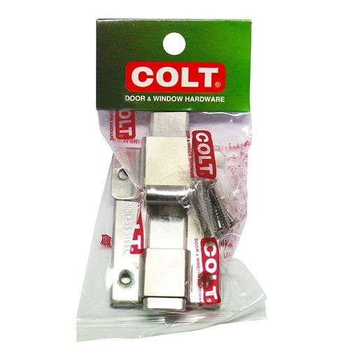 COLT กลอนห้องน้ำ รุ่น 500 ขนาด 2.5 นิ้ว สีสแตนเลส (แพ็ค 1)