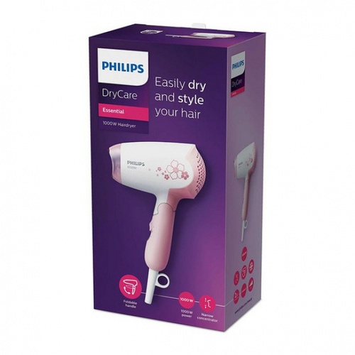 PHILIPS ไดร์เป่าผม 1000วัตต์ HP8108 สีขาว-ชมพู