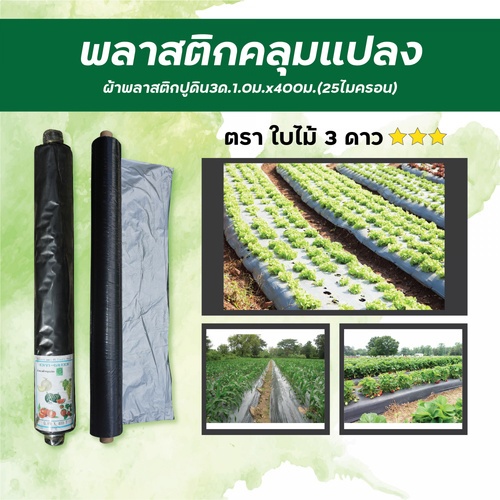 ENVI-GREEN ผ้าพลาสติกปูดิน3ด.1.0M.x400M.(25ไมครอน)