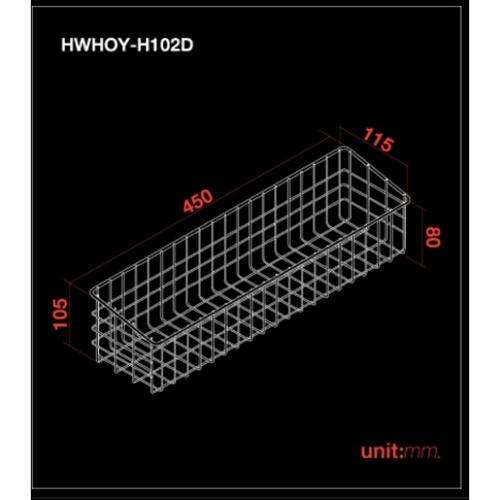 HOY ชั้นวางของเหลี่ยม 450 MM สเตนเลส รุ่น HWHOY-H102D สีสเตนเลสเงา