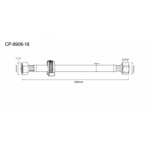 Iris สายน้ำดี PVC รุ่น CP-8908-18 ยาว 45ซม.แพ็คถุง