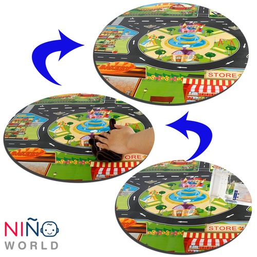 NINO WORLD ชุดแผนที่  Traffic simulation รุ่ น JT001 (แผนที่ 1+รถ 4 + ป้าย 28)