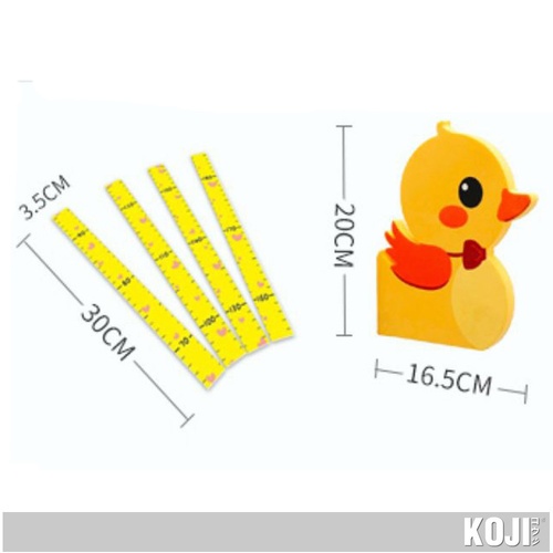 KOJI-DIY ที่วัดส่วนสูงแม่เหล็กเป็ดน้อยติดผนัง 3D รุ่น SK39001G (65-185 cm.)