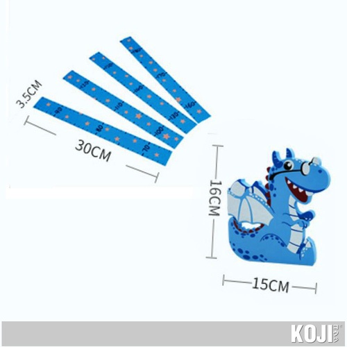 KOJI-DIY ที่วัดส่วนสูงแม่เหล็กไดโนเสาร์ติดผนัง 3D รุ่น SK39003 (65-185 cm.)