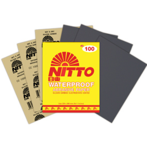 NITTO กระดาษทรายน้ำ ขนาด 9X11 เบอร์ 80 สีน้ำตาล