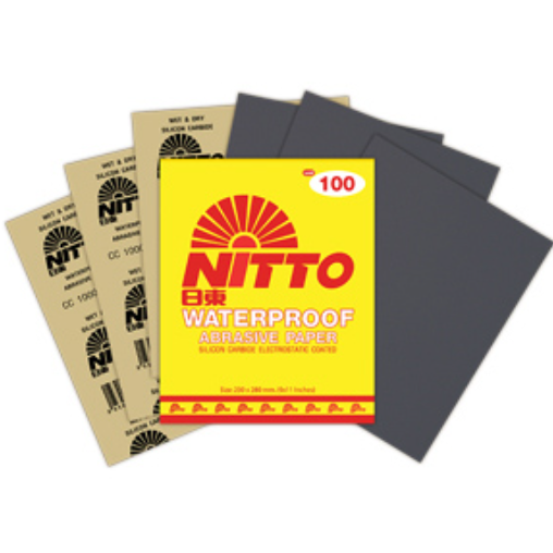 NITTO กระดาษทรายน้ำ ขนาด 9X11 เบอร์ 100 สีน้ำตาล