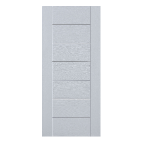 ECO DOOR ประตูไฟเบอร์กลาส 9P 90x200ซม. สีขาว (ไม่เจาะ)