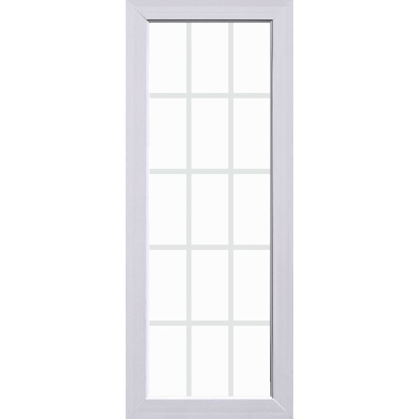 ECO-DOOR  ประตู UPVC โปรไฟล์  รุ่น 15 Light ภายใน ขนาด 80x200 ซม. สีขาว (เจาะลูกบิด)