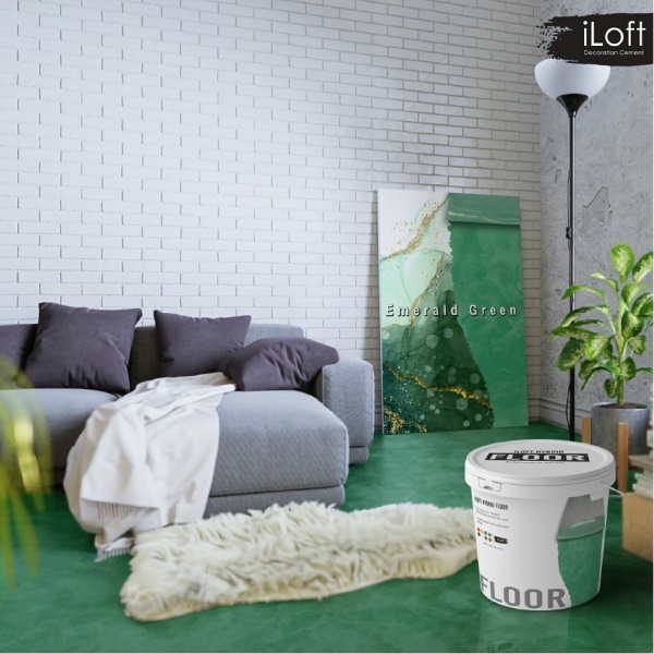 I-Loft ชุดซีเมนต์ขัดมัน สำหรับงานพื้น 11 กก. สีเขียวมรกต