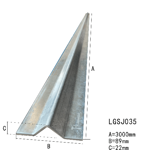 รางประตูรั้วสำเร็จรูปร่องฉาก เหล็กกัลวาไนซ์ (หนา3.5มม) ยาว 300 ซม. รุ่น LGSJ035