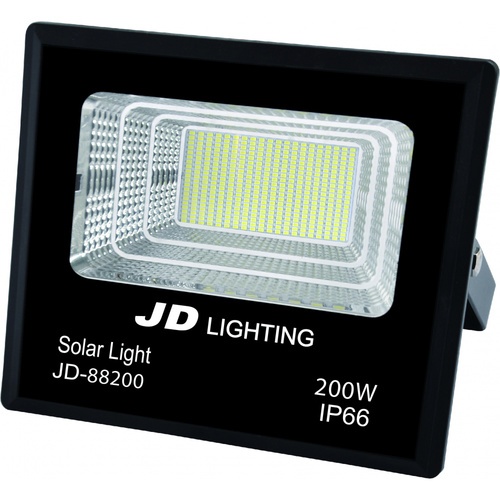 JD โคมไฟสปอร์ตไลท์โซลาร์เซลล์ 200W พร้อมรีโมท รุ่น JD88200 แสงเดย์ไลท์