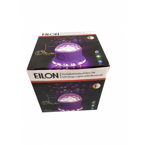 EILON โคมไฟดิสโก้พร้อมลำโพง 7W รุ่น QCD-01 สีขาว