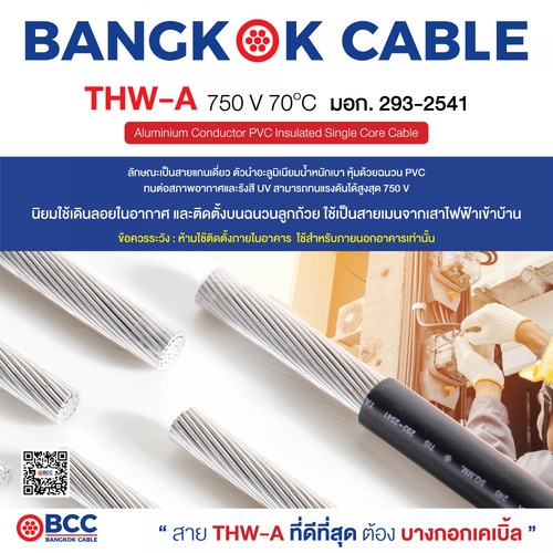 BCC สายไฟ THW-A 1x25 ตร.มม. 100 m. สีดำ