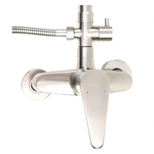 Karat Faucet ชุด Rain shower แบบหัวกลม พร้อมฝักบัวสายอ่อนและก๊อกยืนอาบ รุ่น KRS-032-780-63