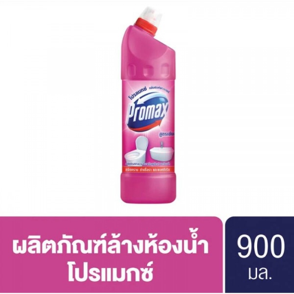 PROMAX น้ำยาล้างห้องน้ำ  ขนาด 900 มล. สีชมพู