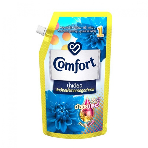 COMFORT น้ำยาปรับผ้านุ่ม คอมฟอร์ทอัลตร้า ( น้ำเดียว ) แบบเติม  ขนาด 540 มล. สีฟ้า