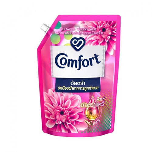 COMFORT น้ำยาปรับผ้านุ่ม  คอมฟอร์ทอัลตร้า(แบบเติม)  ขนาด 1250 มล. สีชมพู