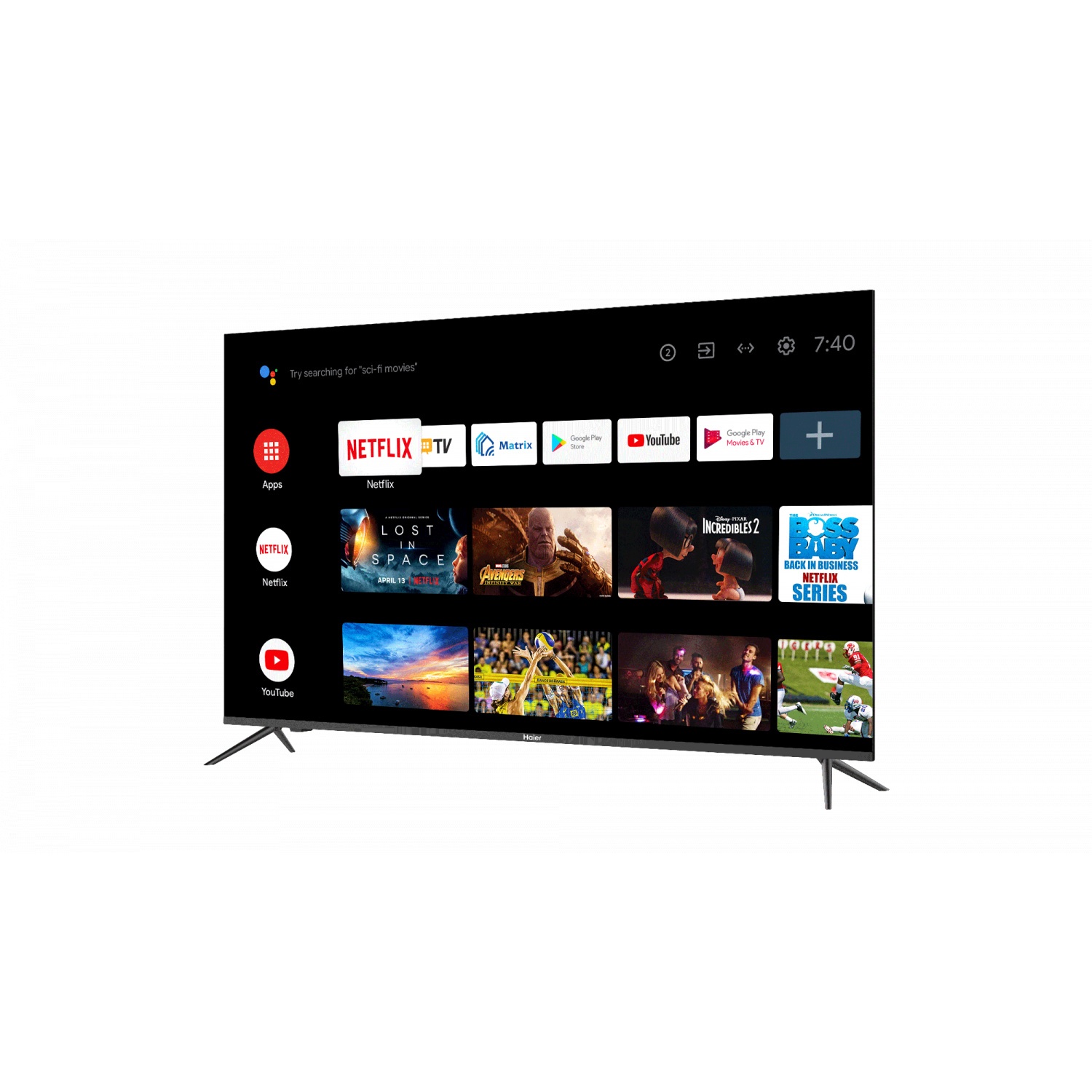 HAIER LED Andriod TV 4K  สมาร์ททีวี 50 นิ้ว รุ่น H50K66UG