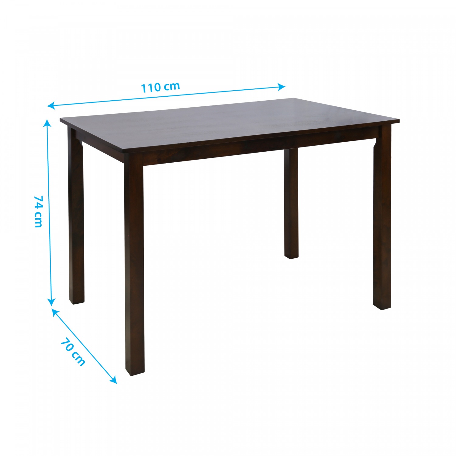 ECF ชุดอาหาร 4 ที่นั่ง รุ่นเวก้า 110x70x74ซม.สีดาร์กบราวน์