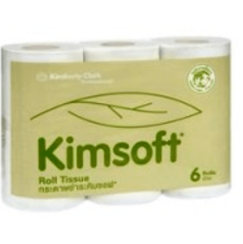 กระดาษชำระม้วนเล็กKimsoft2ชั้น9.6cm.x17.6m.(6ม้วน/แพ็ค)