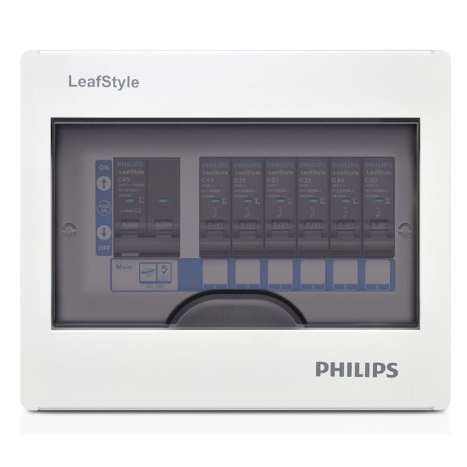 Philips ตู้คอนซูเมอร์ยูนิต (ตู้เปล่า) LeafStyle ขนาด 6 ช่อง