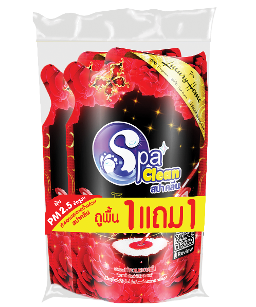 SpaClean น้ำยาถูพื้น 700 มล. กลิ่นลักชูรี่ รุ่น 1 แถม 1 ดูด PM 2.5