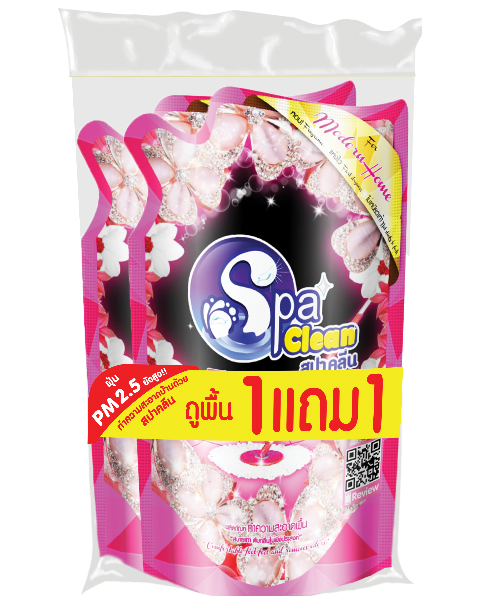 Spaclean น้ำยาถูพื้น 700 มล. กลิ่นโมเดิร์น รุ่น 1แถม1 ดูด PM 2.5