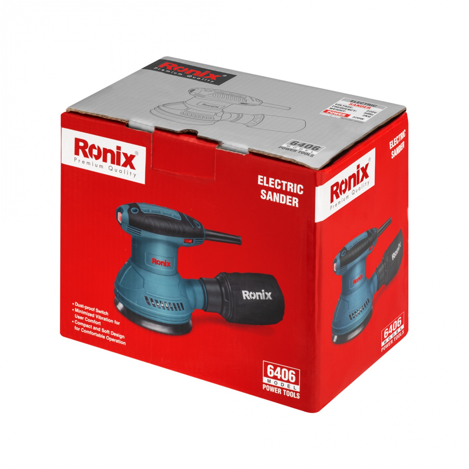 RONIX เครื่องขัดทรงกลม 320W (มีสาย) รุ่น 6406