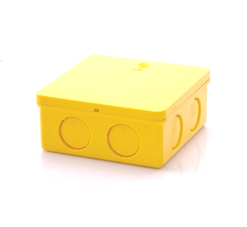 V.E.G. กล่องพักสายเหลี่ยม 4x4 สีเหลือง